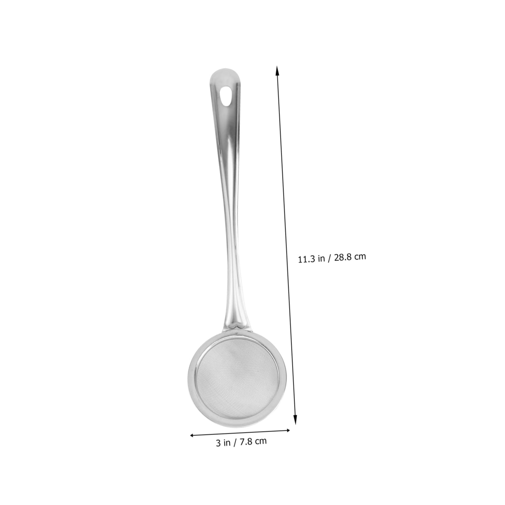 VOSAREA 2Pcs Stainless Steel Flour Sifter Fine Mesh Strainer for Efficient Sifting Essential Kitchen Supply for Baking and Cooking Silver