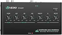 VEDO Amplificador de áudio digital multifuncional com equalizador,amplificador de fone de ouvido com Bluetooth, Tipo-C/3,5 mm/RCA para jogos,produção musical e entretenimento doméstico
