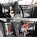 ZNDAW 3-Layer Car Mesh Organizer, Seat Back Net Bag Stretchable Barrier of Backseat Pet Kids, Four-Side Elastic Storage Netting Pouch Cargo Tissue Purse Holder Between Front Seats