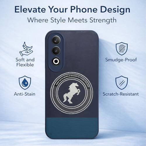 Image of Jkobi PU Leather Finish Back Cover Case for Oneplus Nord CE 4 (Professional Minimalist Texture | MagSafe Compatile | Camera Protection | Sleek Sober Formal)