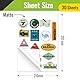 kamo Premium Weißes Stickerpapier – 30 Blätter, Bedruckbare matte Selbstklebende Etiketten für Laser- und Tintenstrahldrucker, A4, 210 x 297 mm, 1 Etikett pro Blatt