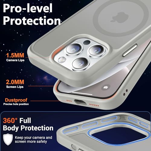 Image of MOCCA Magnetic Shockproof for iPhone 14 Pro Case,Titanium Gray