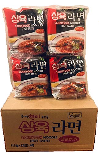 Sahmyook Ramen vegano picante, 4 onzas (paquete de 16)