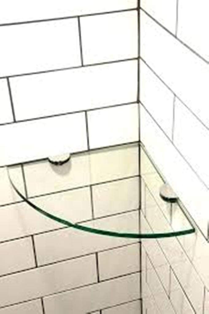 MAISSON Multi Purpose Glass Shelves Wall Mount Shelf for Bathroom Bedroom Living Room Office and Kitchen Brass Finish Transparent Dimension: 12" L x 12" H Inches Pack of 1 WS 005 (B0BVZBG7FK) Amazon Price History, Amazon Price Tracker