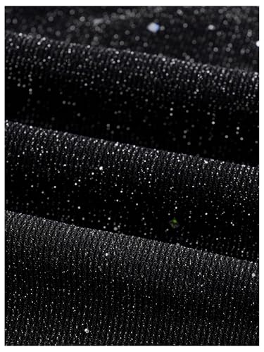 OYOANGLE Women's Plus Size Sparkly Ruched Bodycon Mini Skirt Elastic High Waist Glitter Pencil Skirts4