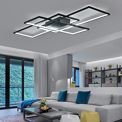Luminaires de plafond LED design chic en métal L90cm pour séjour