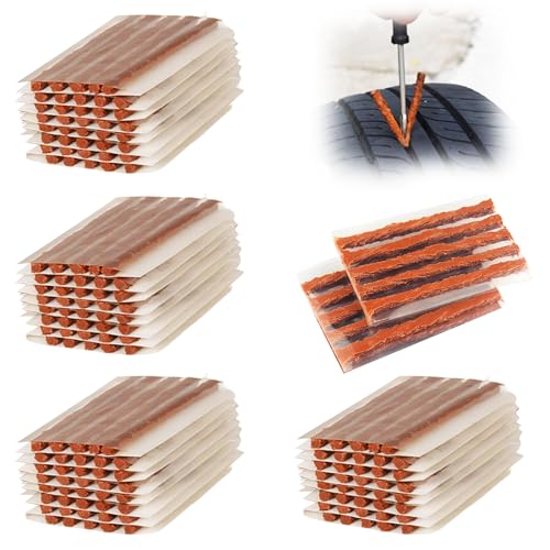 Image of 140PCS 4 inch Brown Tire Repair Strings, Automotive Tool Tire Repair Plugs, Tire Plugs Heavy Duty for Tubeless Tires Car, Bike, ATV