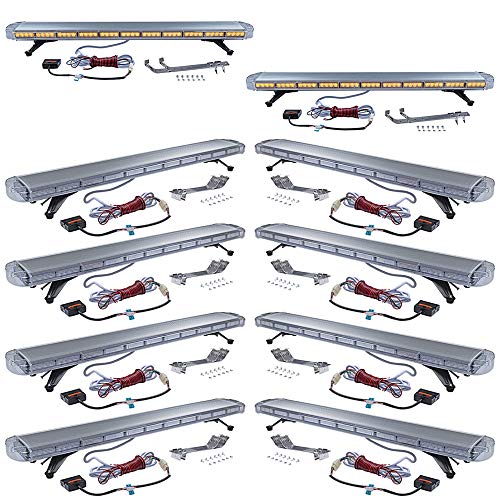 Astra Depot 51 inch Amber 96 LED Emergency Warning Beacon Hazard Flashing Grille Strobe Light Bar Car Tow Truck Response Plow