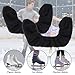 Neyauo Ice Skate Blade Covers, Microfiber Ice Skate Guards, Black Skates Blade Protector for Men Women Fit for Most Skates(L)
