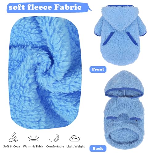 Pull chaud en polaire pour chihuahua bleu taille S isolant et doux - 7