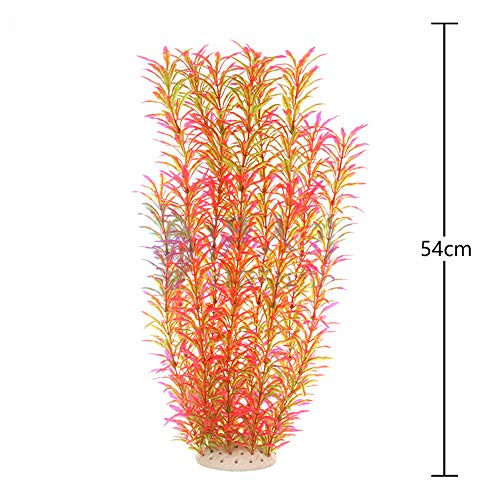 Norgail Large Aquarium Plants Artificial Plastic Fish Tank Plants Decoration Ornaments Safe for All Fish 20 Inches Tall (2)
