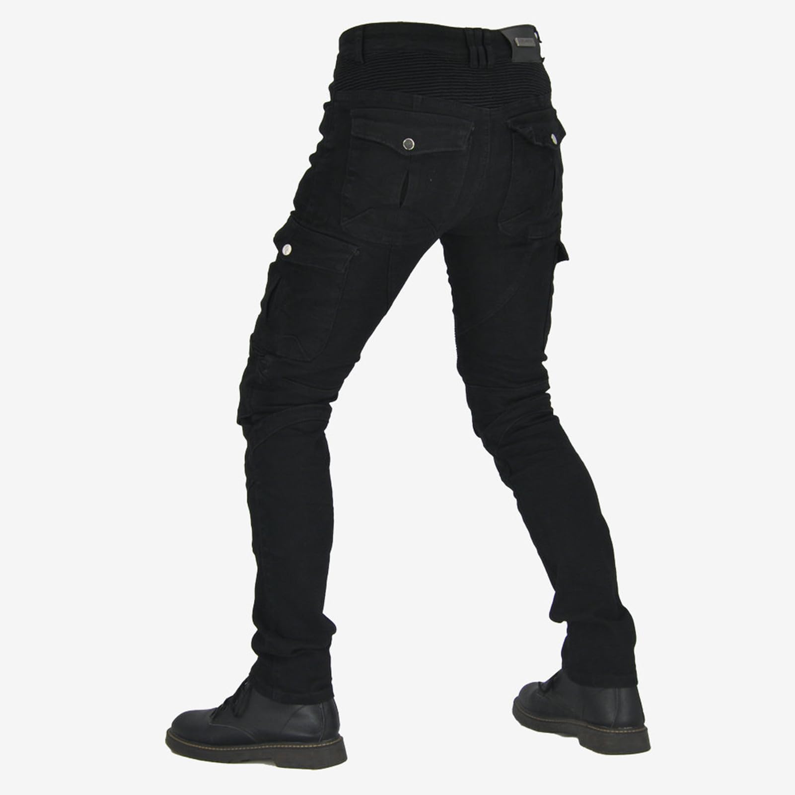da Moto da Uomo Pantaloni da Motociclista in Denim Impermeabili Protezione Impermeabile Pantaloni da Moto da Ciclismo Jeans da Motociclista Elasticizzati con 4 Protezioni