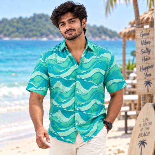 Image of BROWN CULTURE Printed Shirts for Men | Half Sleeve Shirt for Men's | Cotton Half Sleeve | Cotton Blend Shirts for Men | Casual Printed Shirt | Stylish Everyday Wear