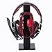 GeekDigg Headphone Stand Gaming Headset Holder for Desk Cable Organizer & Cellphone Stand for All Headphones Size Headphone Holder Set Gaming PC Accessories Gaming Station – Black
