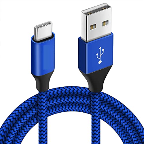 Image of ZAPPIX [Type C]-[3A]-[1.4 meter]-[Blue Colour]-[100% Copper] Braided & Fast Charging USB Cable for All USB C Devices, Seamless Data Transmission.