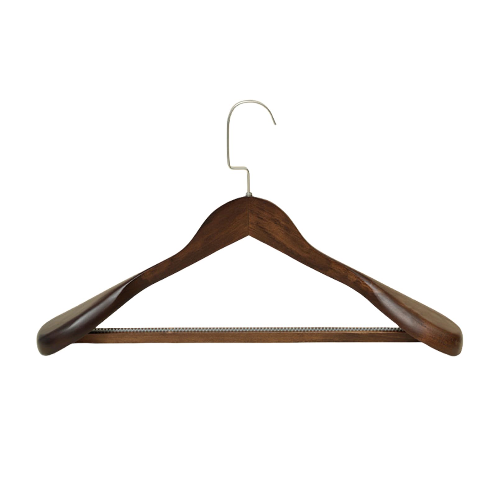 6 Stück praktische Kleiderbügel aus Holz mit Hosen, tragbar, stabile Designs für Kleidungsorganisation und Aufbewahrungslösung, breite Schulterbügel