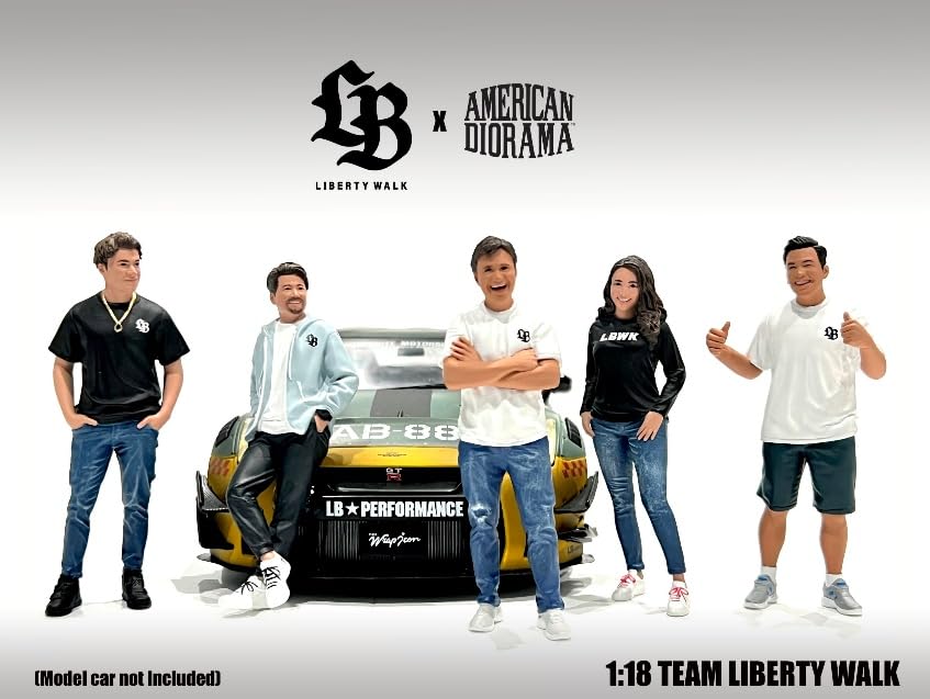 アメリカンジオラマ 1/18 フィギュア チームリバティーウォーク Amazon.com: American Diorama Team Liberty Walk 1/18 Figure, Set of