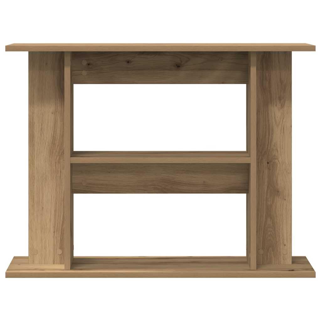 Support d'aquarium chêne artisanal 80x35x60 cm Brun 13.5 kg