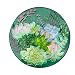 Evergreen Garden Iridescent Succulent 18 inch Glass Bird Bath Bowl