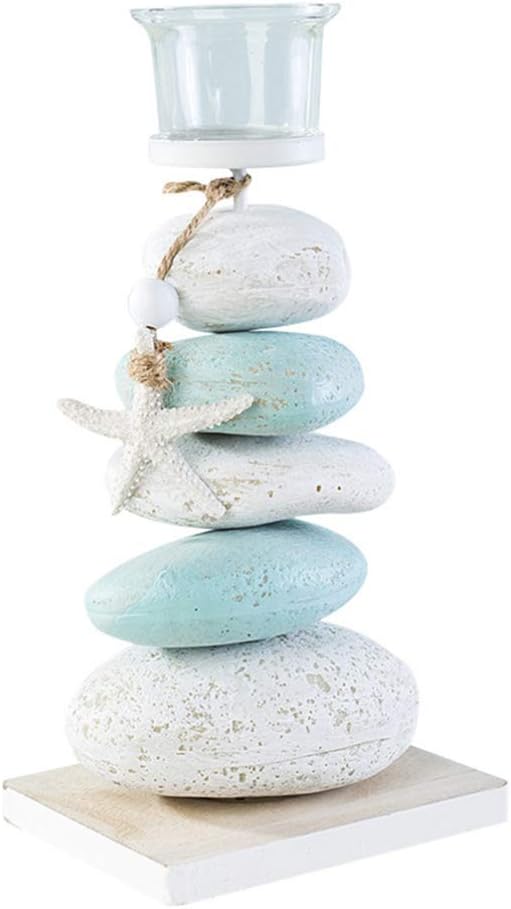 Nautical Candle Holder Stone Sea Star Tealight Candle Holder Mediterranean Style Tabletop Decor for Home Party