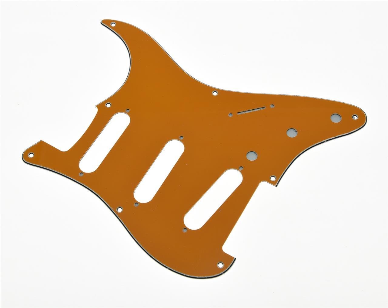 KAISH 8 Hole Vintage ST/Strat Style SSS Pickguard ST Guitar Pick Guard Scratch Plate for Stratocaster/Strat Orange 3 Ply