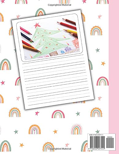 Miniatura 2 de Primary Composition Notebook Rainbow Notebook - Grades K-2, Half Picture Space and Half Skip Line Spacing with Dotted Midline