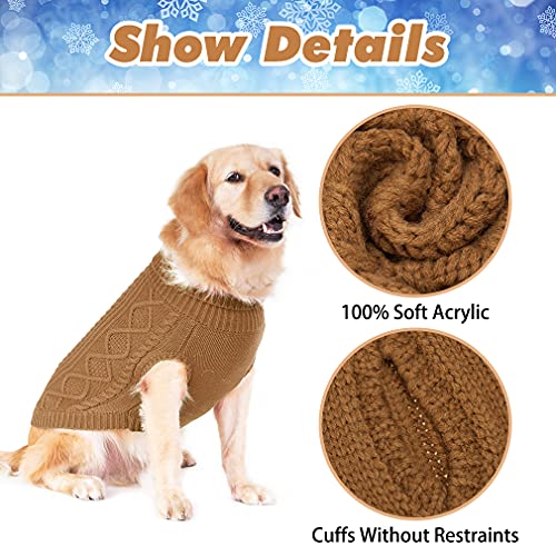 BINGPET Thermal Knitted Dog Sweater for Small Medium Large Dogs,Winter Dog Cat Coat Warm Sweartershirts Outfits,Classic Cable Knit Turtleneck Pullover Dog Jumper Coat Warm Sweartershirts BINGPET Thermal Knitted Dog Sweater for Small Medium Large Dogs,Winter Dog Cat Coat Warm Sweartershirts Outfits,Classic Cable Knit Turtleneck Pullover Dog Jumper Coat Warm Sweartershirts
