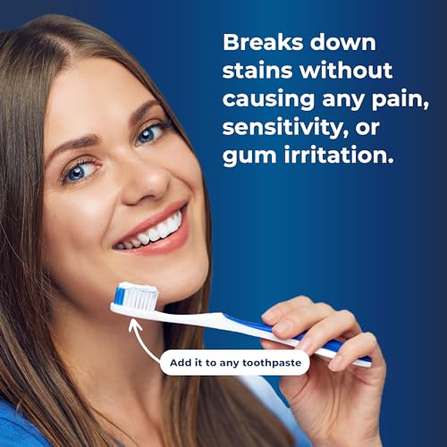 teeth whitening powder - hydroxyapatite remineralizing non-sensitive formula - dentist-approved tooth stain remover amp polisher - fluoride-free 30 grams
