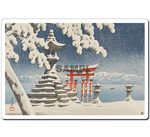 浮世絵マウスパッド 薄ぴた U12003 川瀬巴水 - 厳島の雪