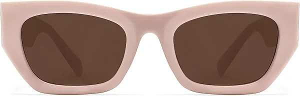 SOJOS Trendy Rectangle Cateye Sunglasses Womens Mens UV400 Fashion Chic Chunky Shades SJ2296