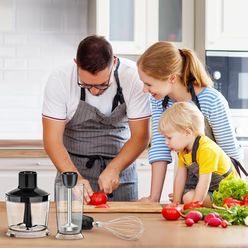 KOIOS Upgraded Immersion Blender Handheld, 1000W 12-Speed 5 in 1 Hand Mixer Stick Blender with 304 Stainless Steel Blade,Food Processor,Beaker,Egg Whisk&Milk Frother,Non-BPA,Smoothies Purée Baby Food - image 6