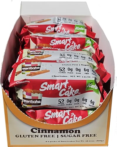 Smart Baking Company Smartcake, Sugar Free, Gluten Free, Low Carb, Keto Dessert (Cinnamon, 16 CT)