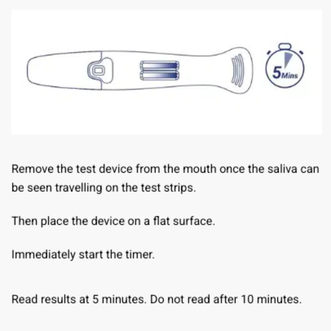 10 Panel Mouth Swab Drug Test Pen – Rapid Saliva Drug & Alcohol Screening for AMP, BUP, BZO, COC, MET, MTD, OPI, OXY, FEN & ALC, Non-Invasive Oral Fluid Test - 25 Pack