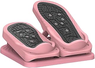 Mini Stepper, Adjustable Exercise Fitness Stepper, Folding Under Desk Leg Stepper, Step Machine for Home Office Fitness Equipment (Pink)