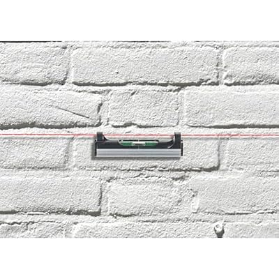 kwb Nivel de burbuja de cuerda para alinear cuerdas/albañilería – 78 mm pequeño – Con base de aluminio – Preciso y manejable – Ideal para cimientos y terrazas