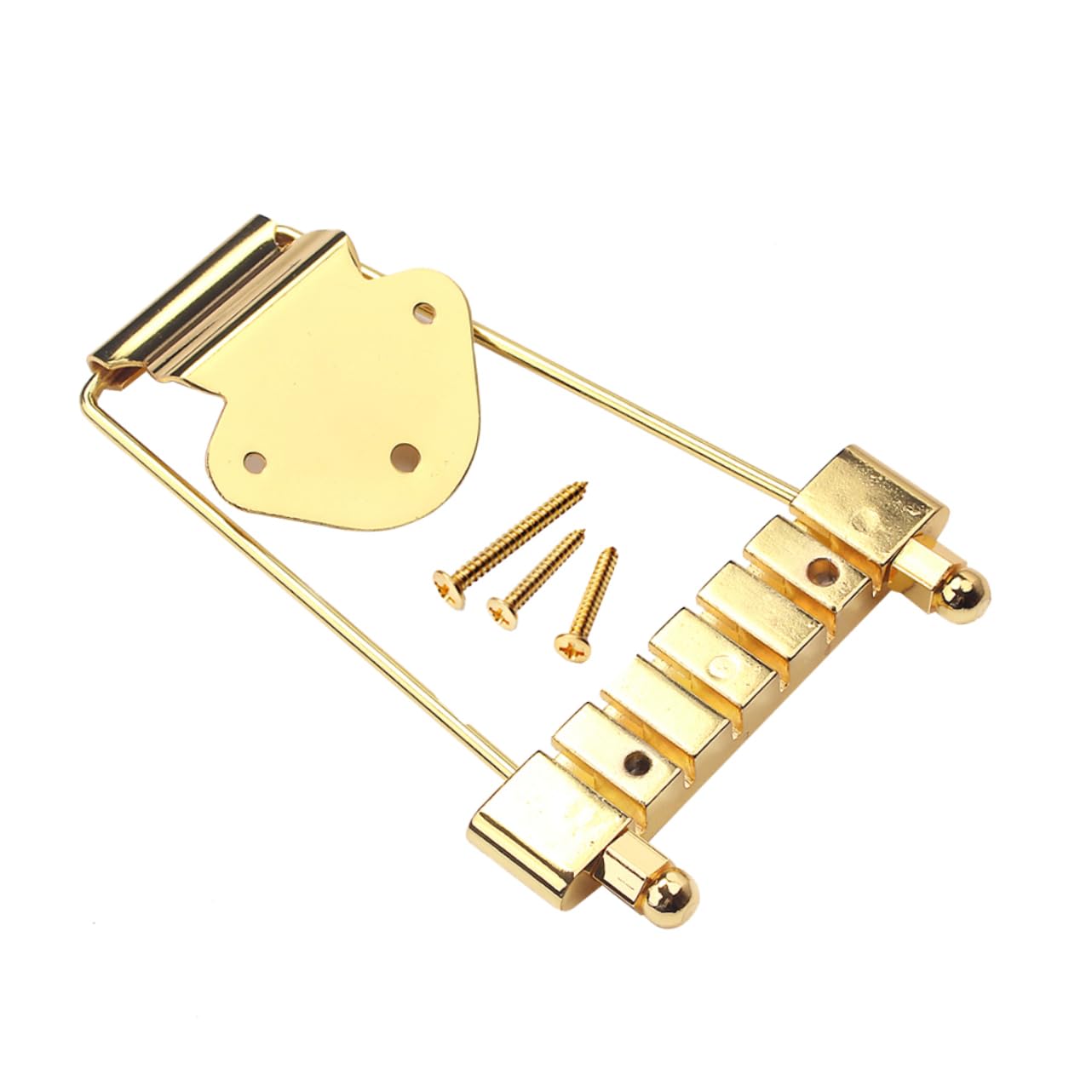Hemoton Jazz Guitar String Tailpiece Metal Tailpiece Set and Easy to Install Included Screws