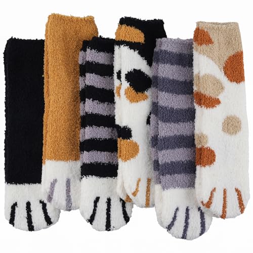Toes Home Fluffy Bed Socks Womens Winter Warm Fuzzy Socks for Girls Ladies