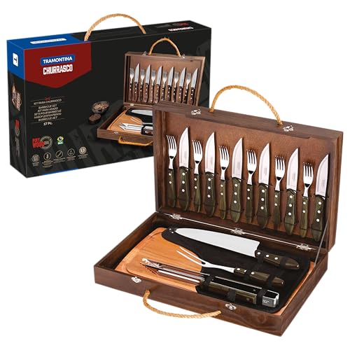 Kit para Churrasco 17 Peças Tramontina Castanho