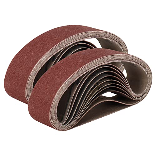 SI FANG 20Pcs Sanding Belts 330x30mm, for Mini Electric Belt Sander Cutter Edges Sharpener, 120 320 600 800 1000 Assorted Grits