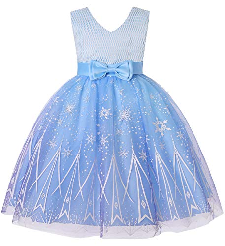Betusline Girls' Lace Dressy Dress with Belt (3-12 Years)