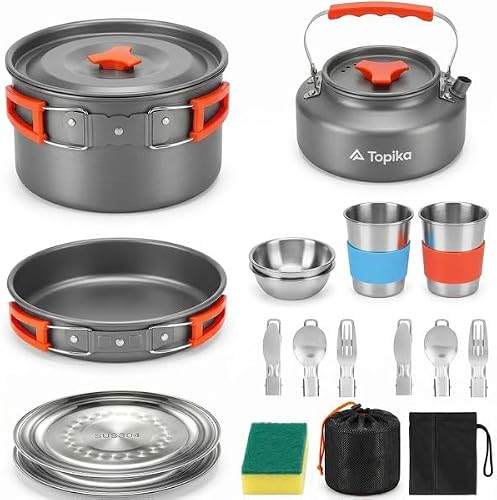 Outdoor Cooking Set Camping Kits, 21 Piece Hiking Utensil Set s