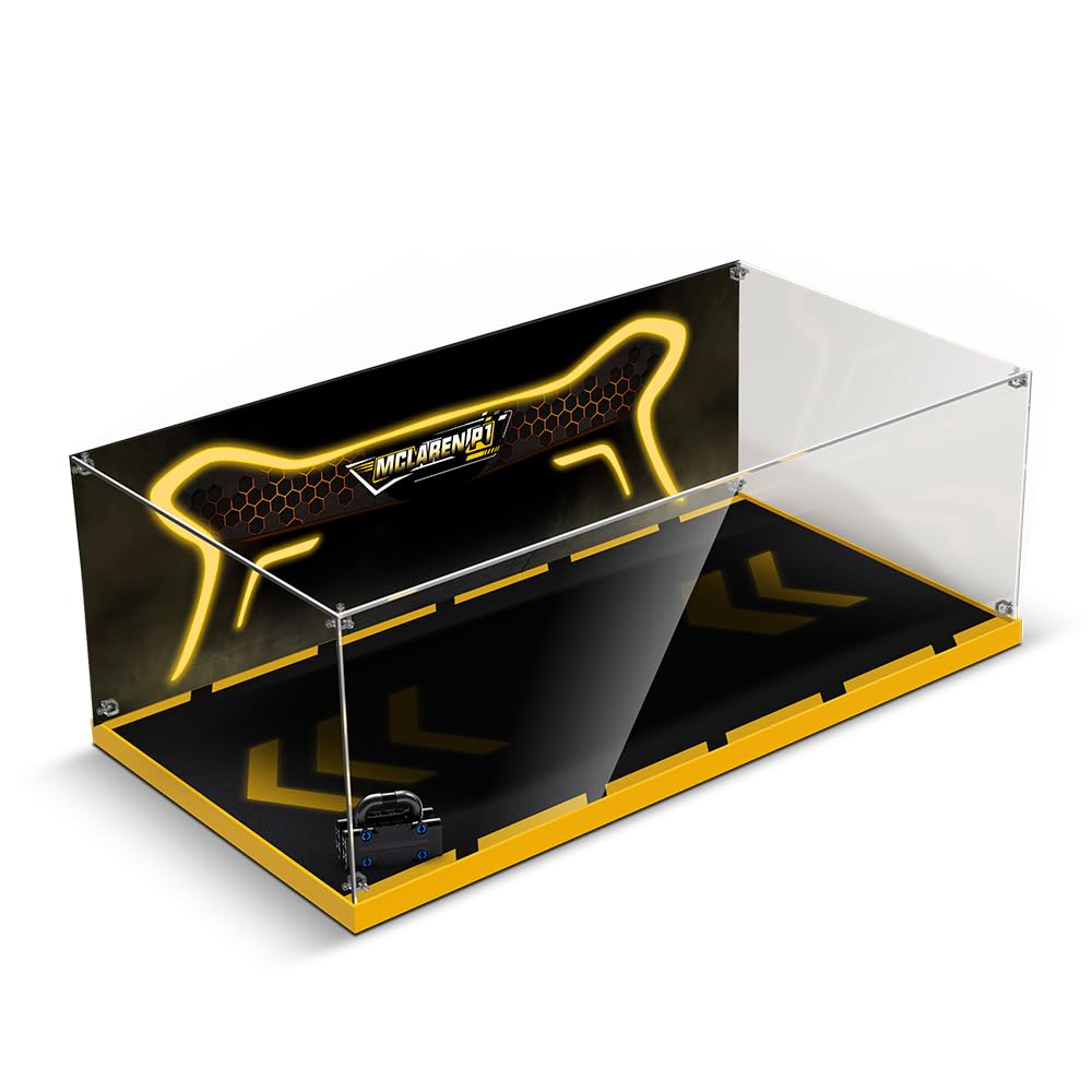 cooldac Acrylic Display Case Compatible with Lego Technic 42172 Mclaren P1, Dustproof Transparent HD Backdrop Display Case Compatible with Lego Technic 42172 Building Kit (Box Only, No Model) — image 1