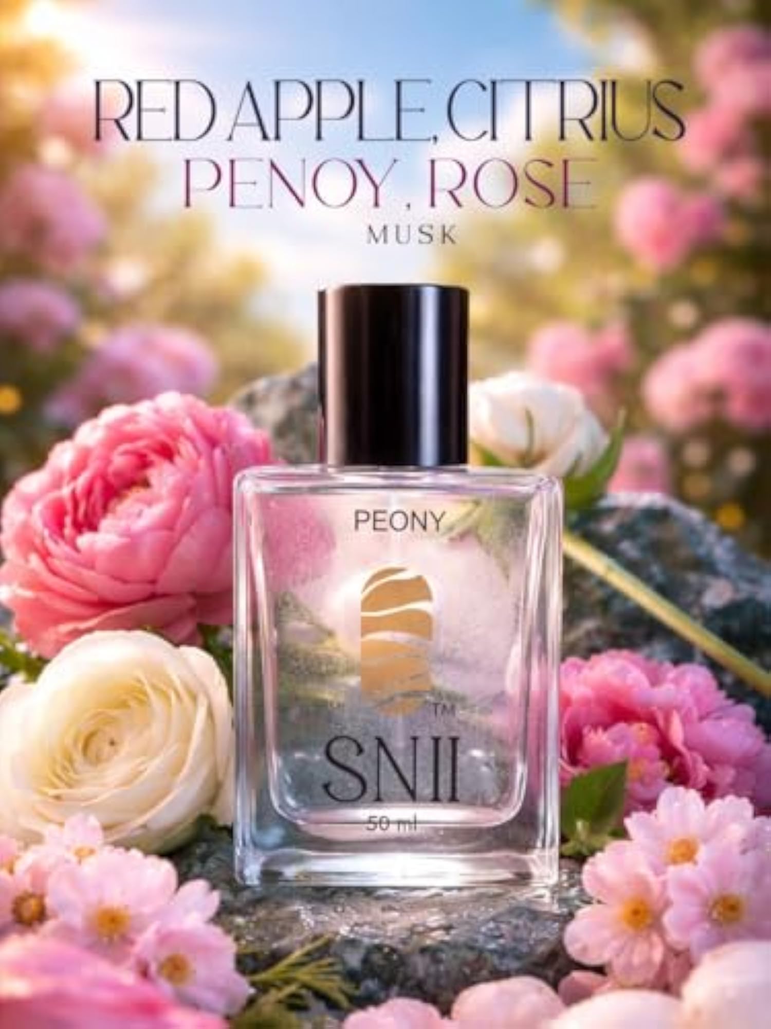 Women's Peony EDP, Long Lasting Soft Floral Luxury Scent