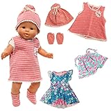 Lieferumgfang - Das 3 Pack Puppenbekleidungsset besteht aus 3 süßen Puppenkleidung.