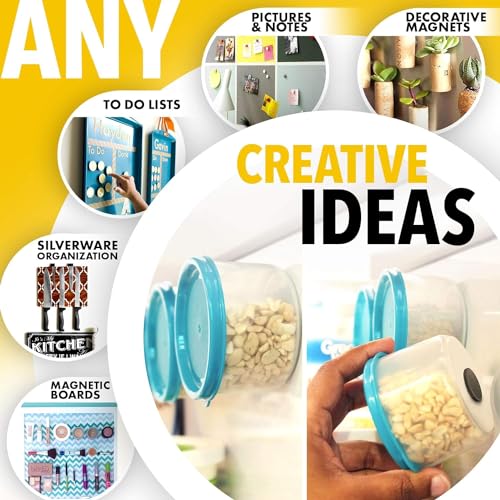 Image of Ultra-Strong Ceramic Round Magnets (1x0.15 inch /25x4mm, 120 pcs) - Heavy Duty Magnets, Non-Corrosive, High Thermal Resistance, Versatile For Home, Office, Workshop, Whiteboard, Fridge And Hobby Use