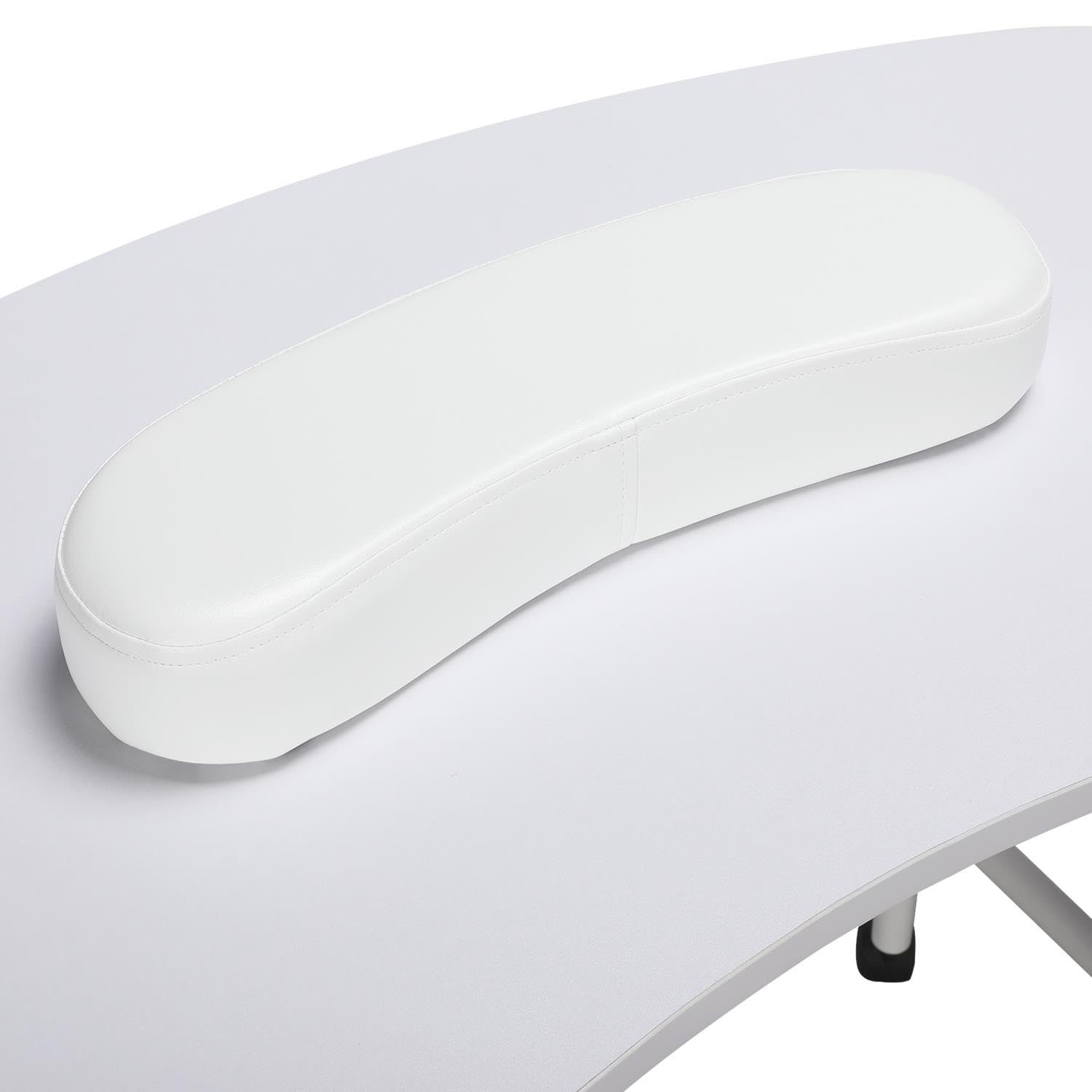 Yaheetech Folding Manicure Table Movable Nail Beautician Desk Workstation with Smooth Drawer/Water-proof Carry Bag/Lockable Wheels for Nail Groomer- White