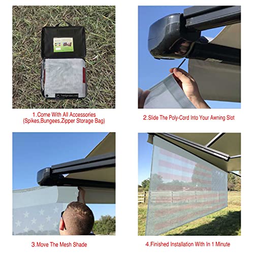 Image of RV Awning Mesh Sun Shade Screen for Motorhome Camper Trailer Sunshade
