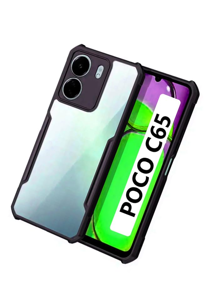 COBERTA Back Cover for Poco C65 Back Cover Case - Black Transparent (B0CTX4XMDK) Amazon Price History, Amazon Price Tracker