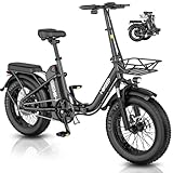【750W Powerful Motor】The electric bike is equipped with a 500W motor, with a peak power of 750W. Smart, efficient, and safe are the core features of the motor.It reaches up to 25mph in electric mode. Enjoy the convenience of three riding modes: manua...