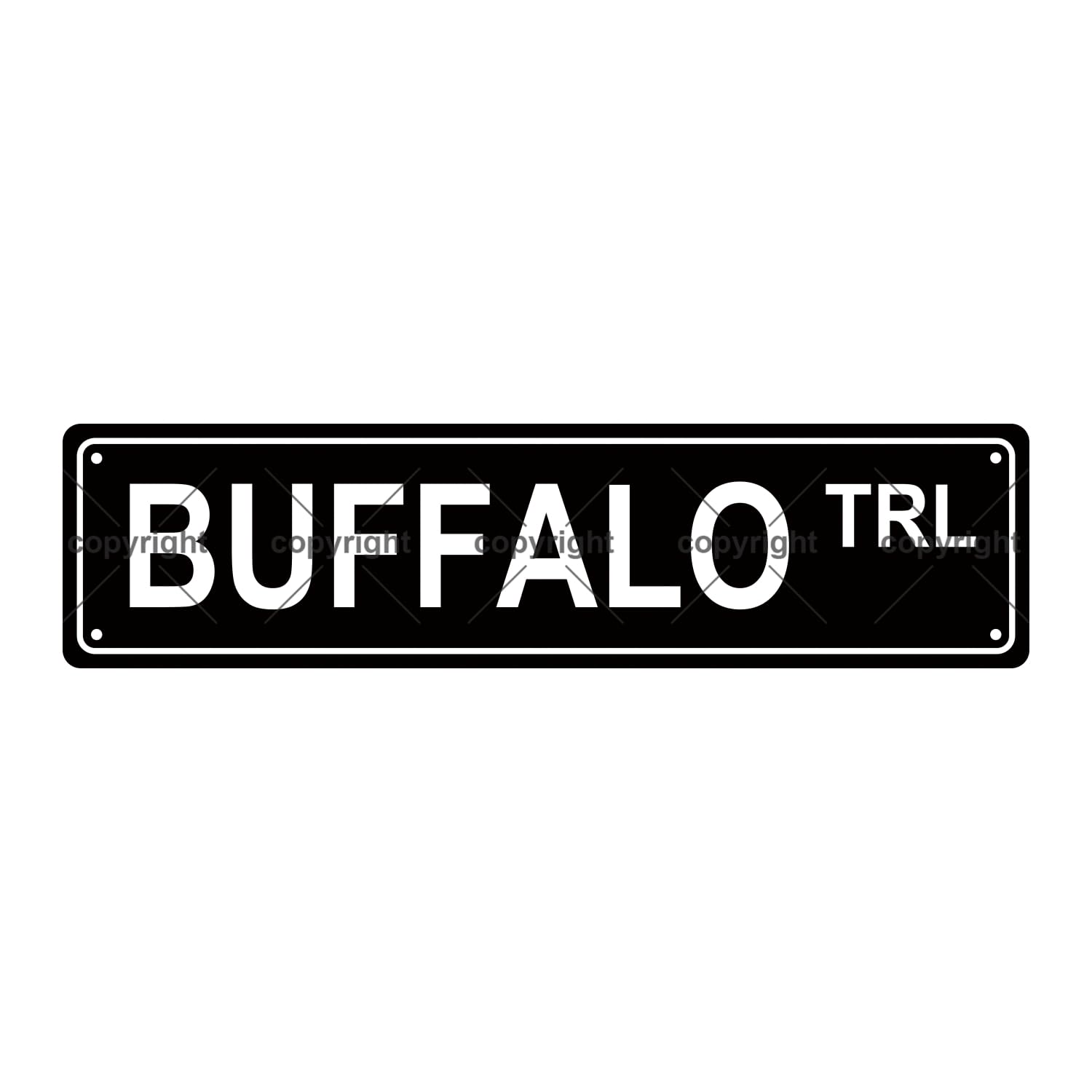Buffalo Trl Animal Metal Tin Street Sign Bar Cafe Garage Cave Home Room Wall Bathroom Farmhouse Garden Porch Patio Decor,4x16 Inch